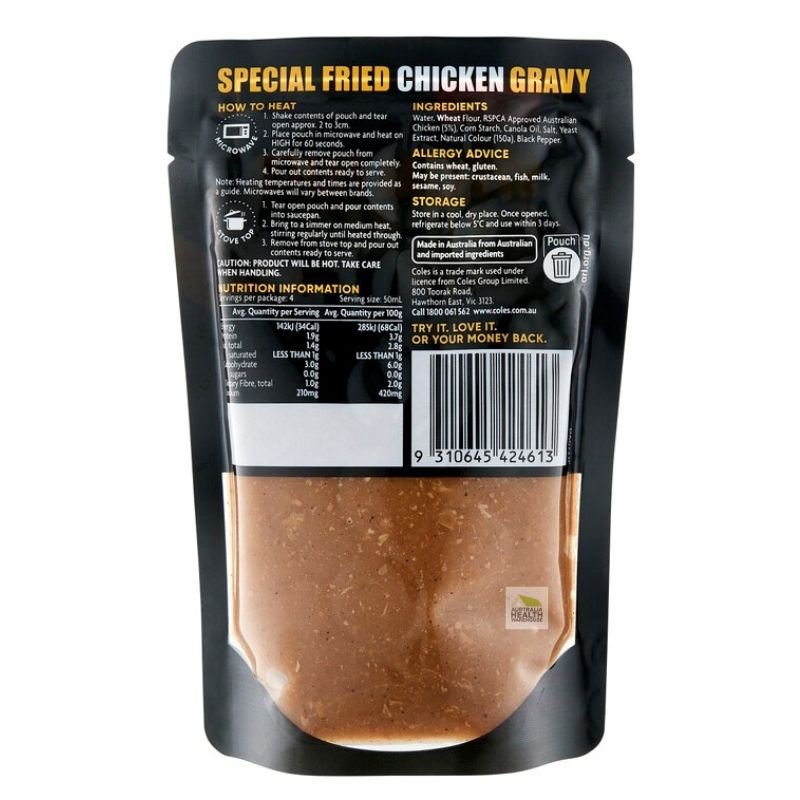 Coles Special Fried Chicken Gravy 200mL