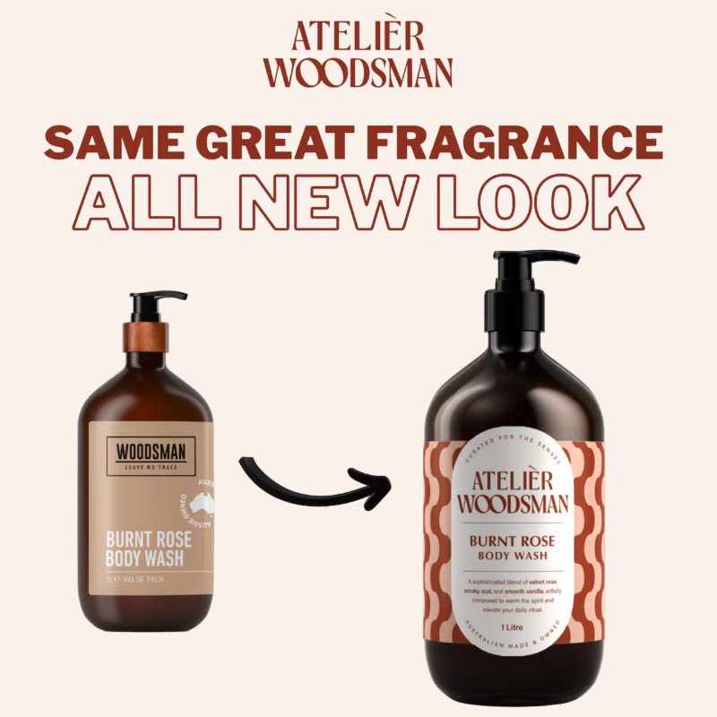 Woodsman Burnt Rose Body Wash 1 Litre