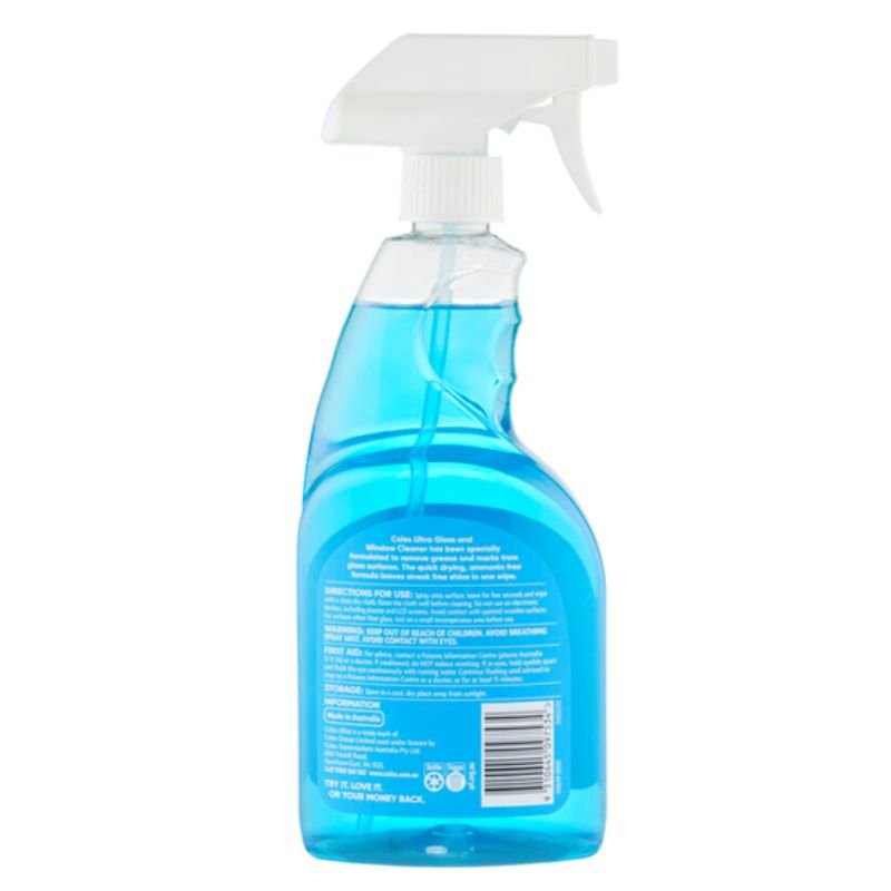 Coles Ultra Glass & Window Cleaner 750mL