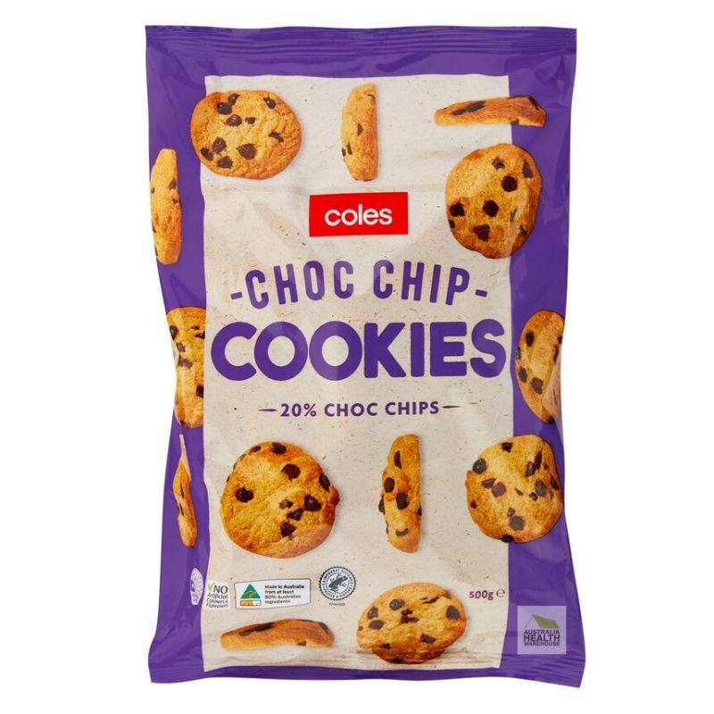 Coles Choc Chip Cookies 500g