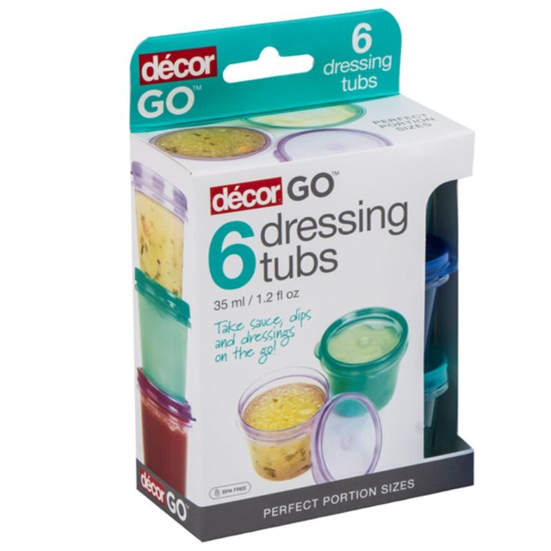 Decor Go Dressing Tubs 35ml 6 Pack
