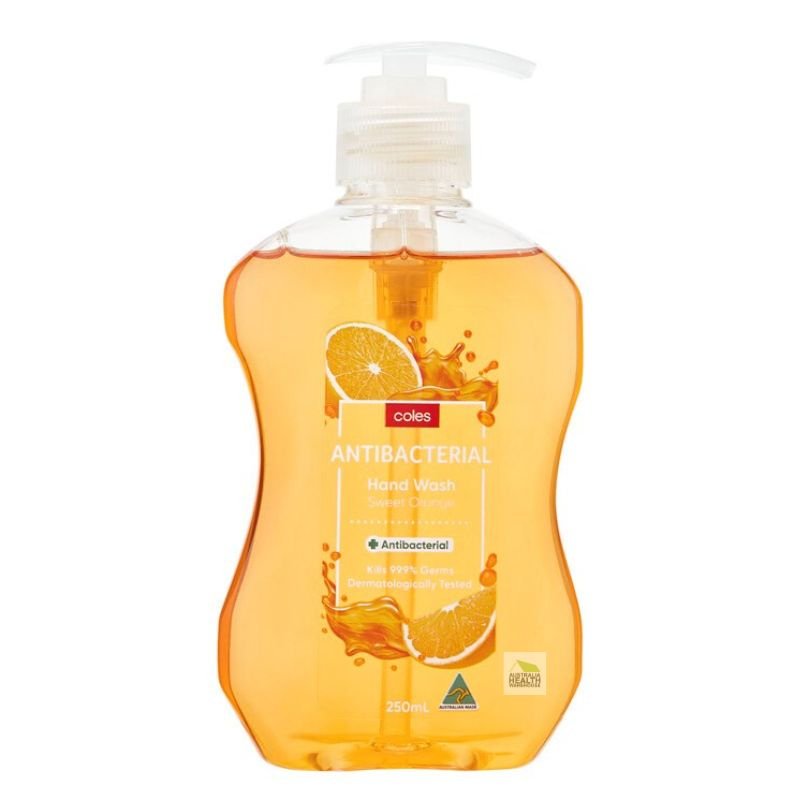 Coles Antibacterial Hand Wash Sweet Orange 250mL