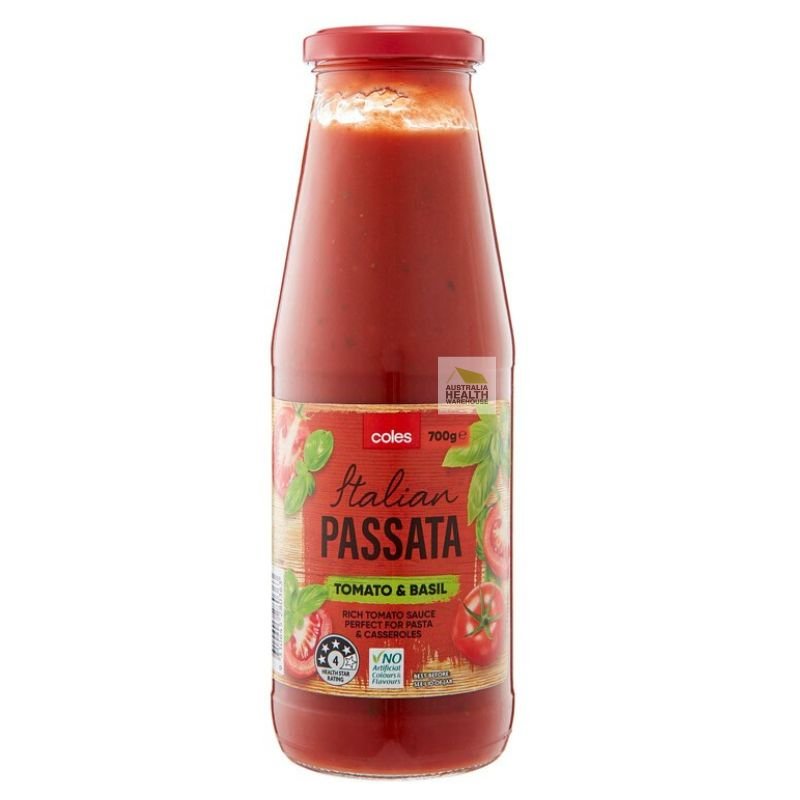 Coles Italian Passata Sauce with Basil 700g
