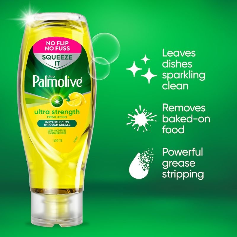 Palmolive Ultra Strength Fresh Lemon Squeeze It Dishwashing Liquid 500mL