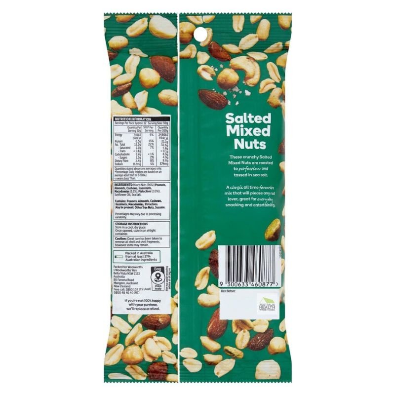 Woolworths Salted Mixed Nuts 375g | Oz Mart