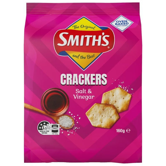 Smith's Crackers Salt & Vinegar Snack 160g