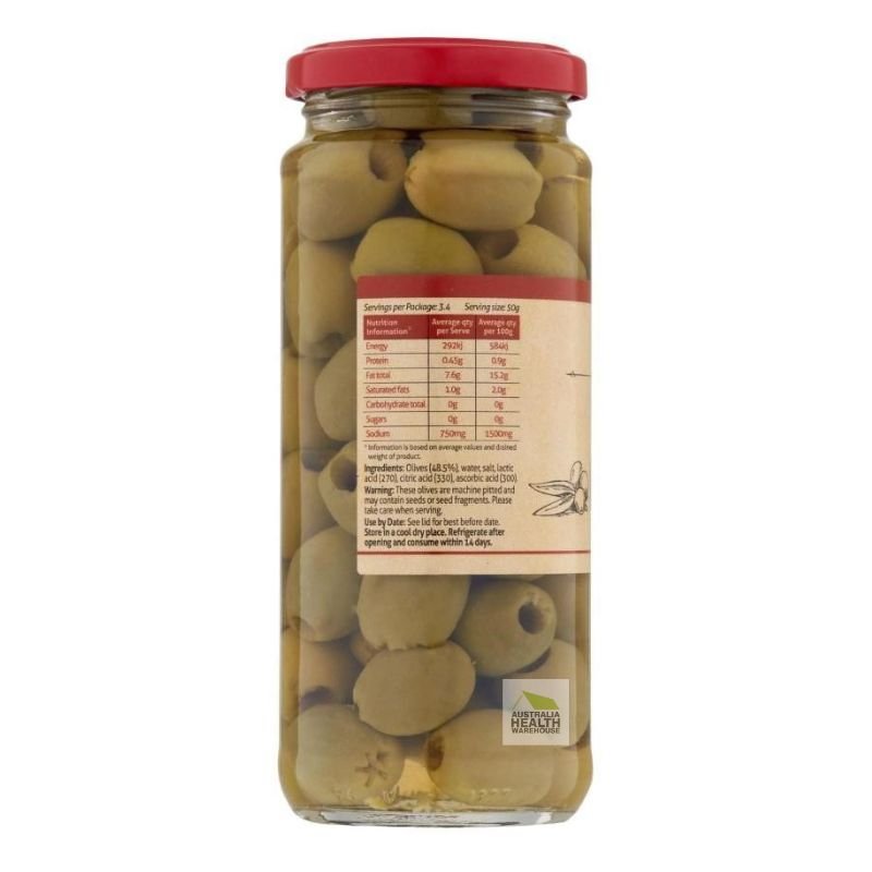 Sandhurst Pitted Green Olives 350g