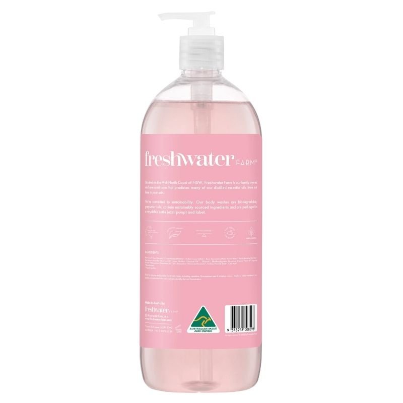 Freshwater Farm Australia Rosewater + Pink Clay Body Wash 1 Litre