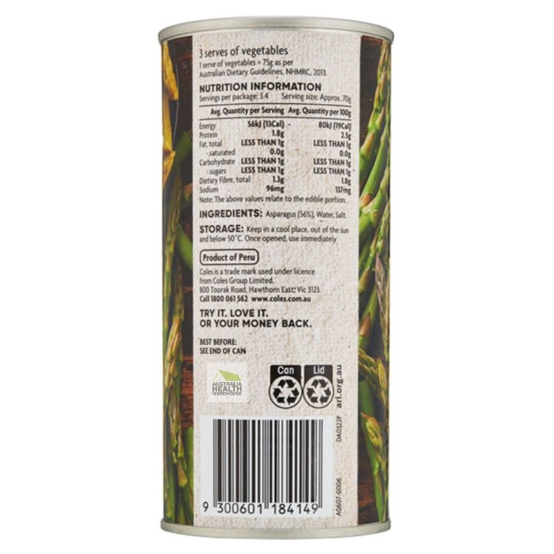 Coles Asparagus Cuts & Tips 425g