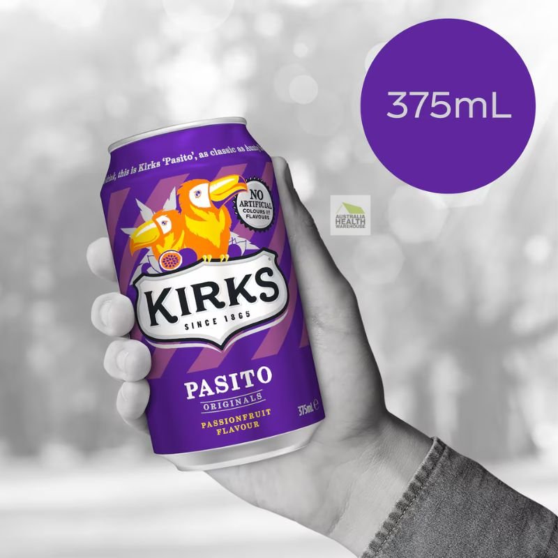 Kirks Pasito Soft Drink Cans - 10 x 375mL