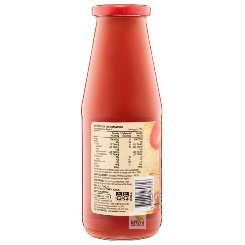 Coles Italian Passata Sauce 700g
