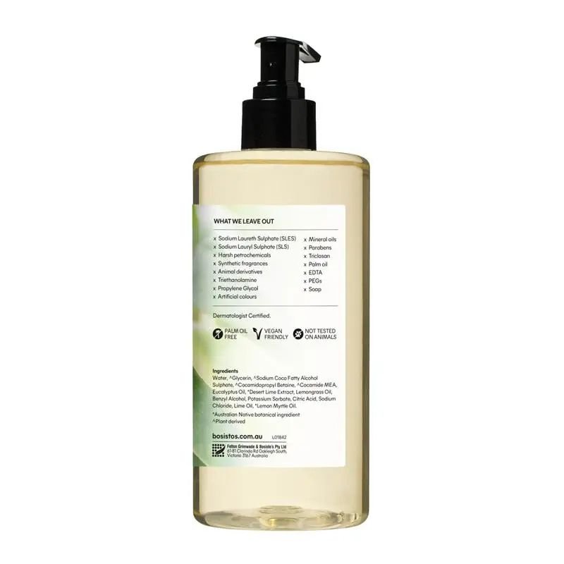Bosisto's Desert Lime & Eucalyptus Hand Wash 500mL Pump