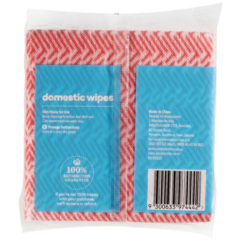 Woolworths Essentials Multi-Purpose Domestic Cleaning Wipes 30 Pack (Red)