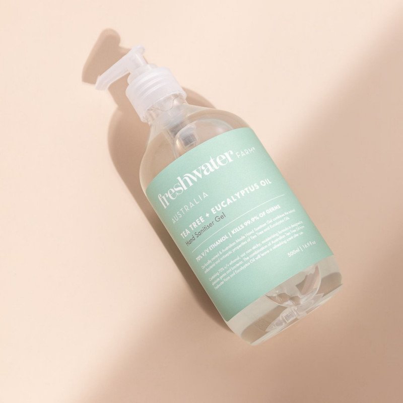 Freshwater Farm Australia Tea Tree + Eucalyptus Oil Hand Sanitiser Gel 500mL