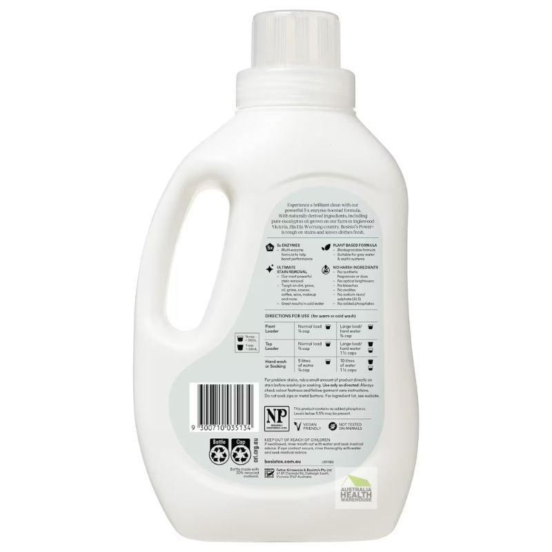Bosisto's Power+ Laundry Liquid 1.2 Litre
