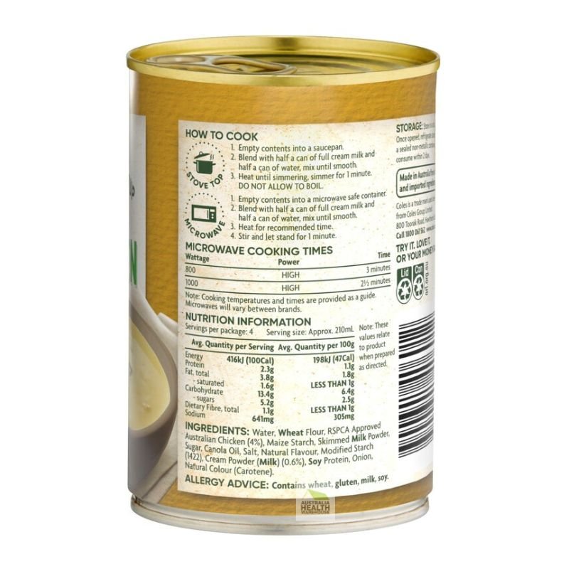 Coles Condensed Soup Cream of Chicken 420g
