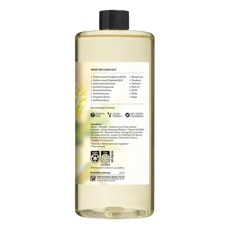 Bosisto's Banksia Flower and Lavender Moisturising Hand Wash Refill - 1 Litre