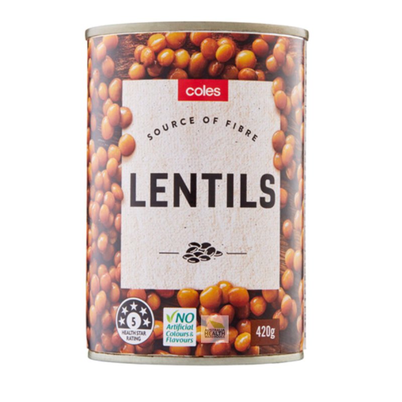 Coles Lentils Beans 420g