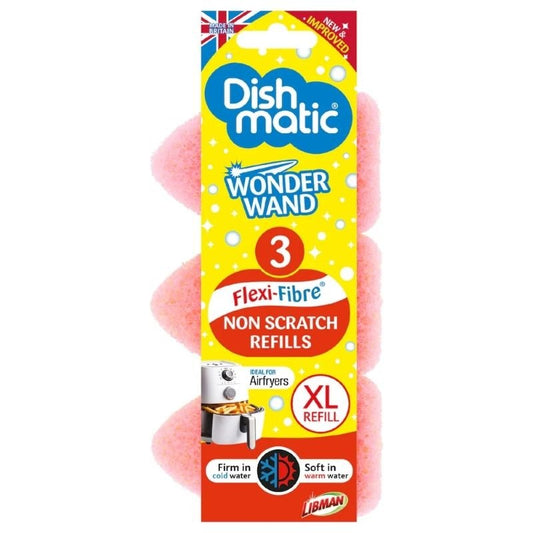 Dishmatic Wonder Wand Non Scratch Refill Scourers 3 pack