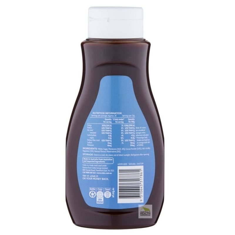 Coles Chocolate Topping 615g