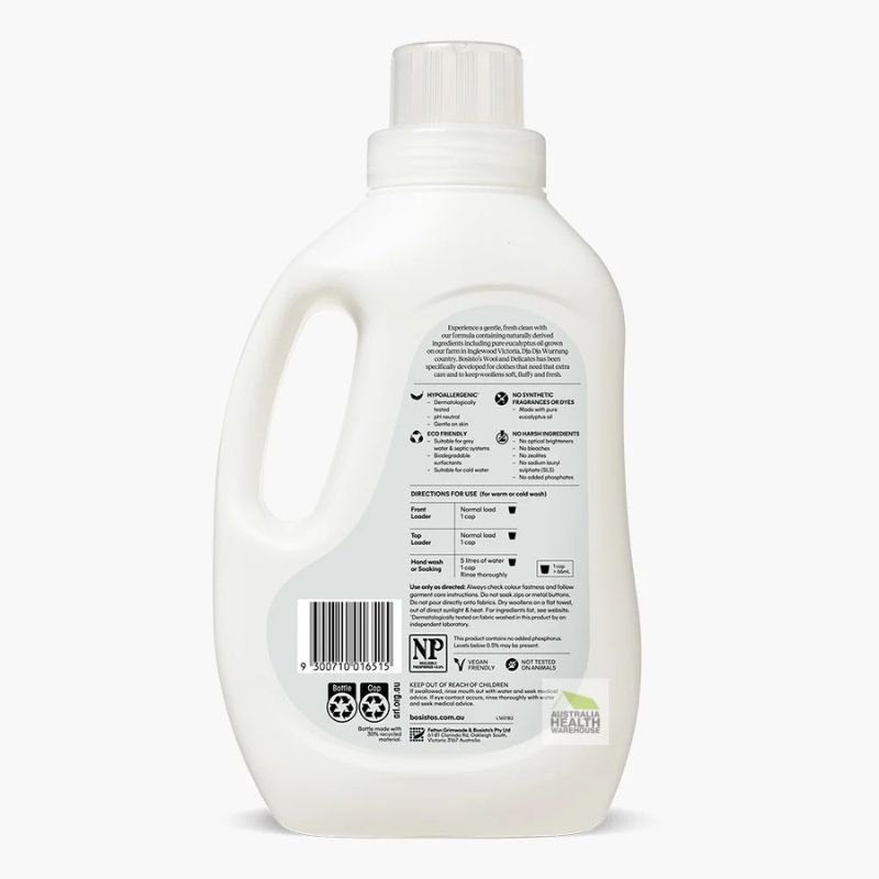 Bosisto’s Wool & Delicates Laundry Liquid 1.2 Litre