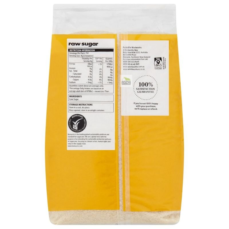 Woolworths Essentials Raw Sugar 3kg