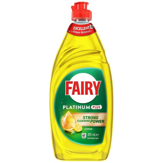 Fairy Platinum Plus Dishwashing Liquid Lemon 495mL