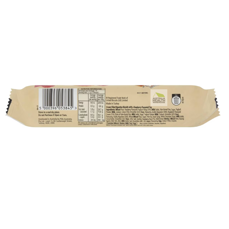 McVitie's Digestives RasTops Raspberry 100g