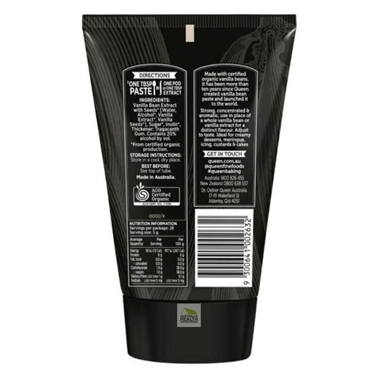 Queen Organic Vanilla Bean Paste 140g