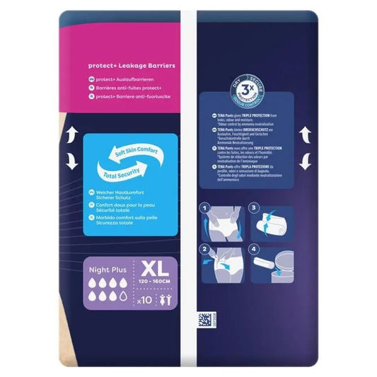 Tena Pants Night Plus Size XL 10 Pack