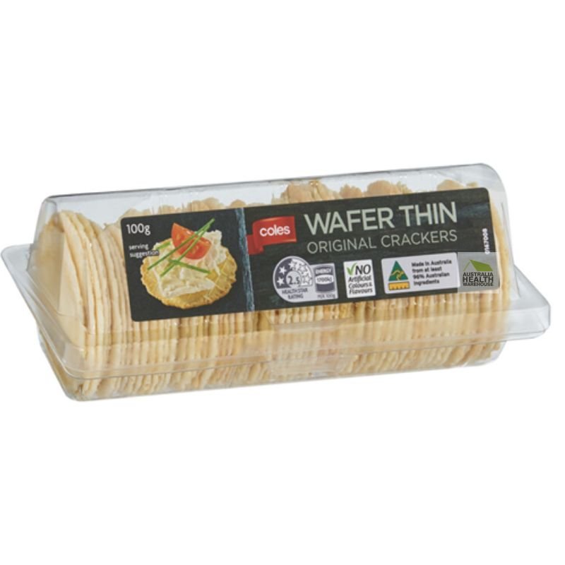 Coles Original Wafer Thin Crackers 100g