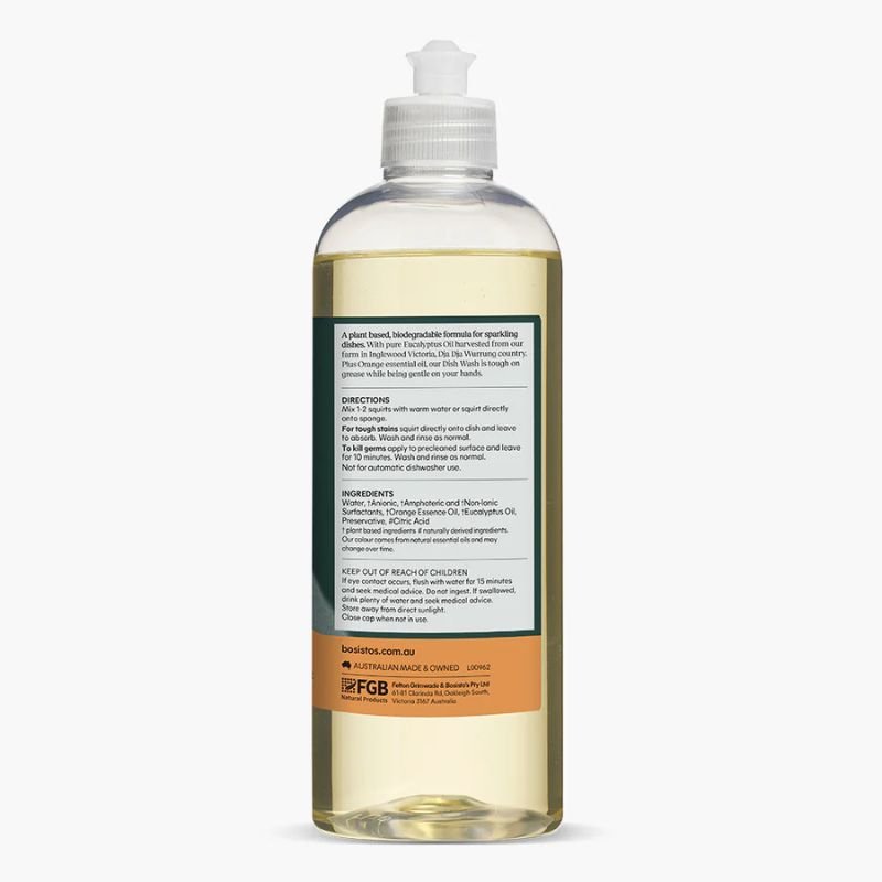 Bosisto's Orange & Eucalyptus Dish Wash 500mL