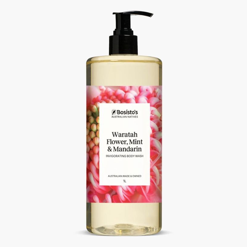 Bosisto's Waratah Flower Mint & Mandarin Body Wash 1 Litre Pump