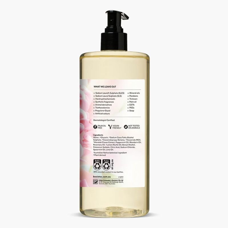 Bosisto's Waratah Flower Mint & Mandarin Body Wash 1 Litre Pump