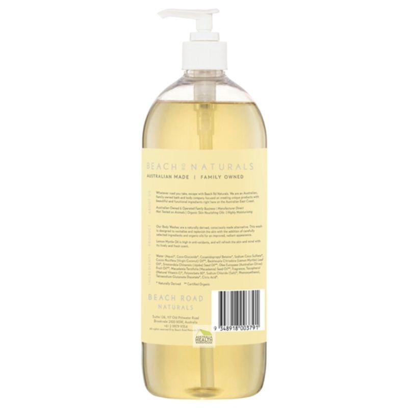 Beach Rd. Naturals Lemon Myrtle Body Wash 1 Litre