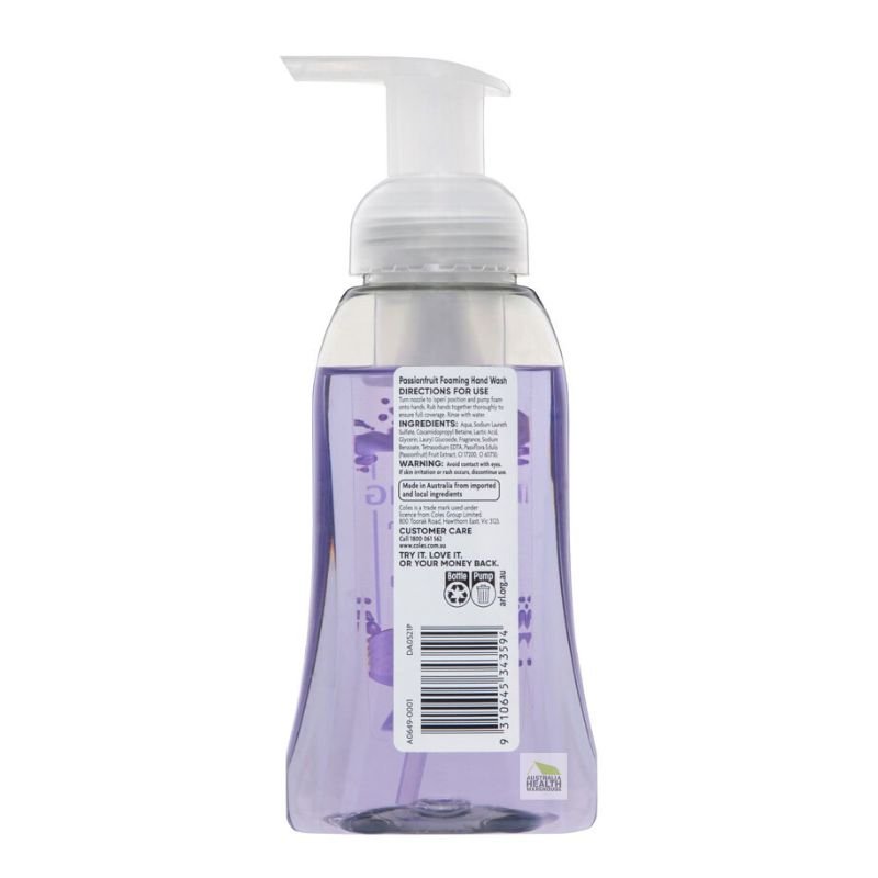 Coles Foaming Hand Wash Passionfruit Antibacterial 250mL