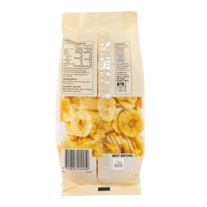 Coles Dried Banana Chips 200g