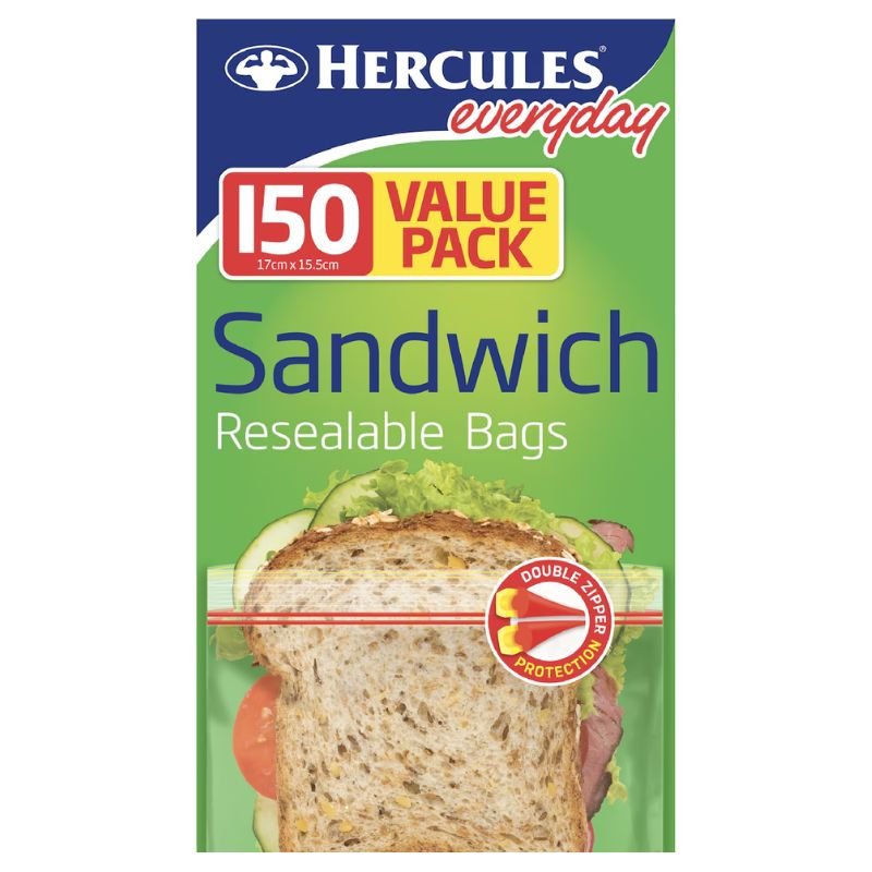 Hercules Everyday Resealable Sandwich 150 Bags