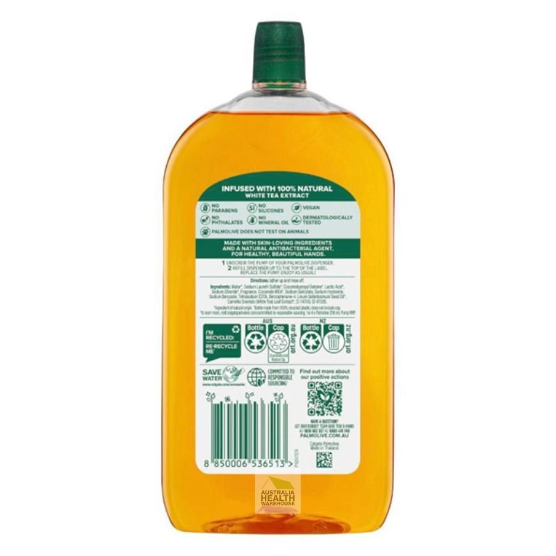 Palmolive Antibacterial White Tea Hand Wash Soap Refill 1 Litre