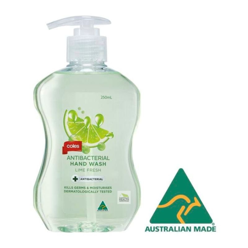 Coles Antibacterial Hand Wash Lime Fresh 250mL