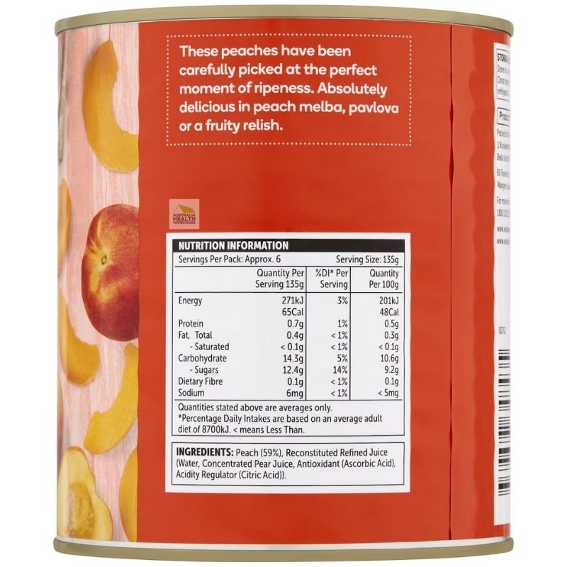 Woolworths Peach Slices In Juice 825g