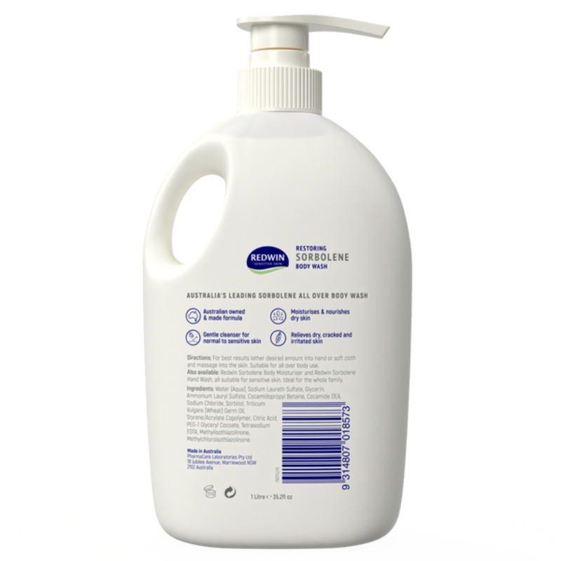 Redwin Restoring Sorbolene Body Wash 1 Litre