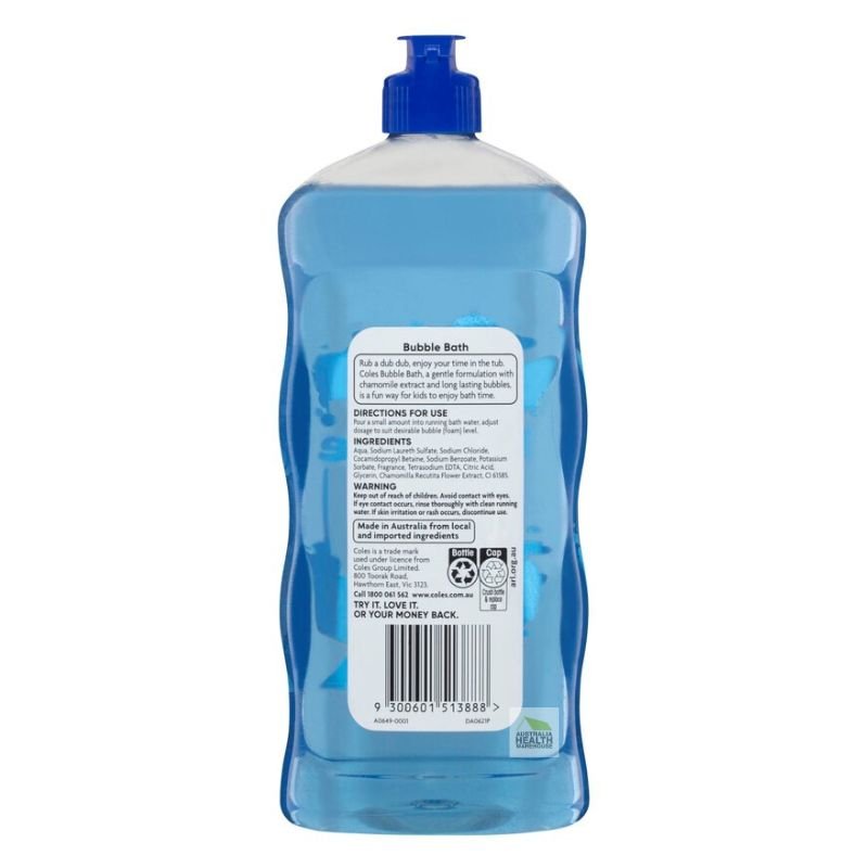 Coles Bubble Bath 1 Litre