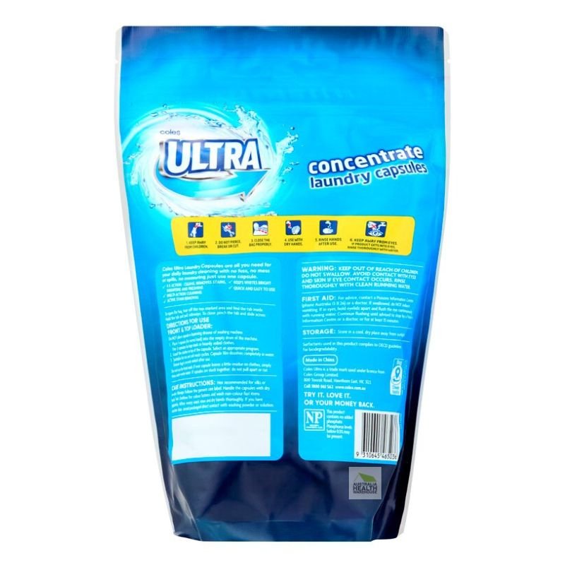 Coles Ultra Concentrate Laundry Liquid Capsules 24 pack