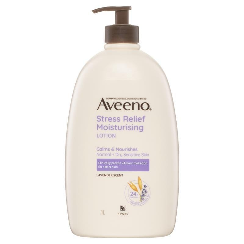 Aveeno Stress Relief Moisturising Lotion Lavender Scent 1 Litre