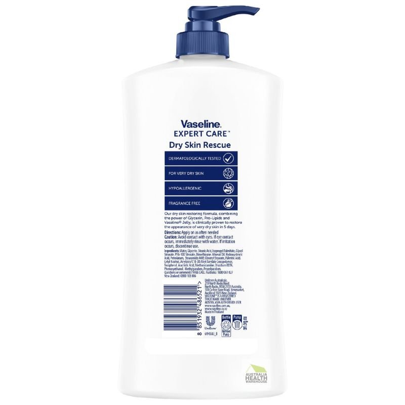 Vaseline Expert Care Dy Skin Rescue Advanced Strength Body Lotion 750mL