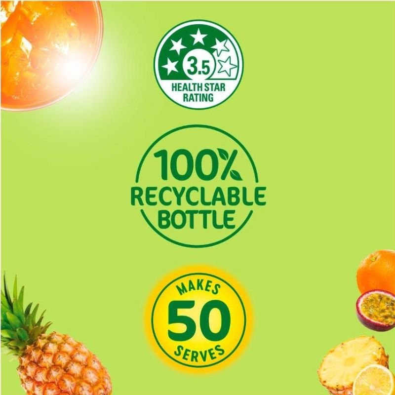 Golden Circle Zero Sugar Fruit Cup Flavour Cordial 2 Litre