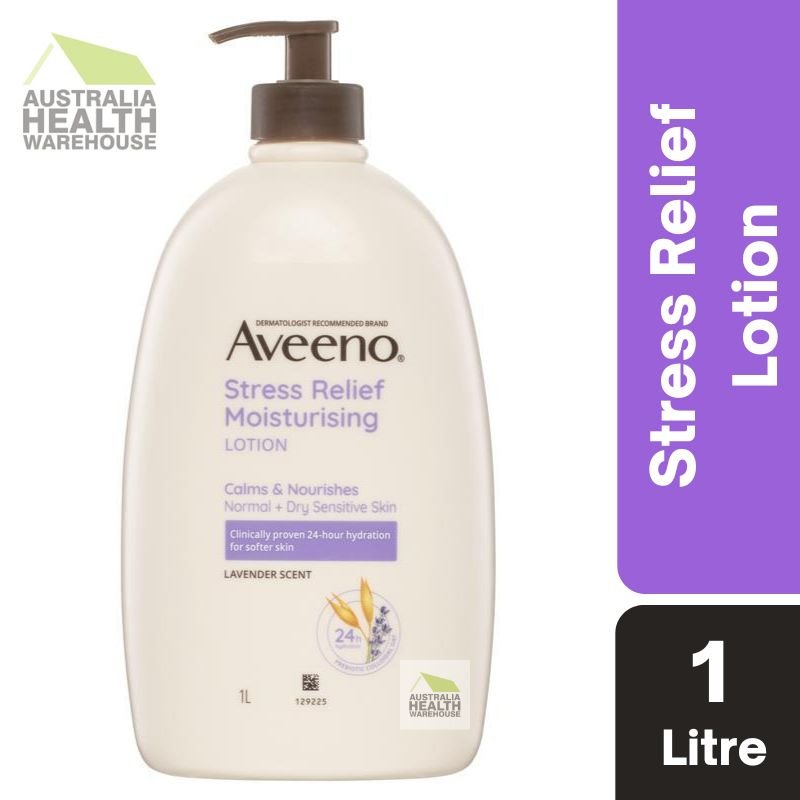 Aveeno Stress Relief Moisturising Lotion Lavender Scent 1 Litre