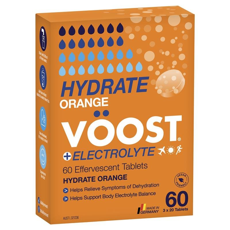 Voost Hydrate Orange Effervescent 60 Tablets
