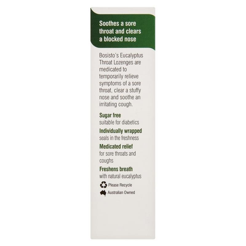 Bosisto's Sugar Free Eucalyptus 17 Throat Lozenges 50g